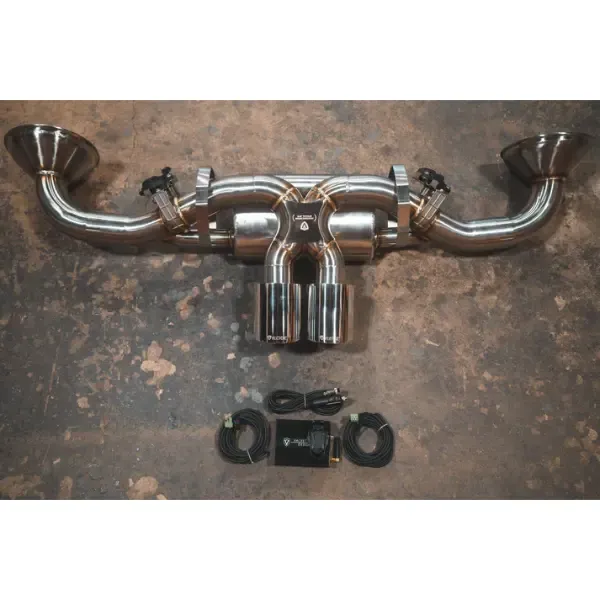 Valvetronic Designs Valved Sport Exhaust Catback System Brushed T304 Stainless Steel Porsche 992 GT3/RS 2020-2024 - POR.992.GT3.VSES.BR