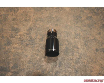 Valvetronic Designs 3.0 76mm Single Wall Black Exhaust Tip - T304 Stainless Steel, 3.5" Outlet - VTD.TIP.SW.30.35.BLK