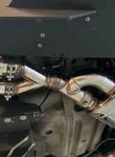 Valvetronic Designs 76mm Exhaust Pipe Universal Valved Single Inlet Dual Outlet Muffler Kit                                     - UVM.76MM.DUALOUT.X1 - Image 9