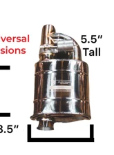 Valvetronic Designs 63mm Exhaust Pipe Universal Valved Single Inlet Dual Outlet Muffler Kit                                     - UVM.63MM.DUALOUT.X1 - Image 4