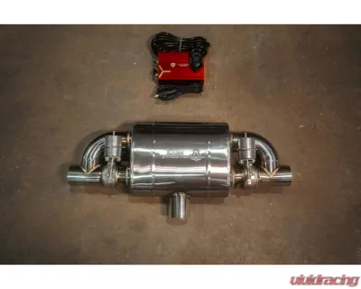 Valvetronic Designs 63mm Exhaust Pipe Universal Valved T Style Muffler Kit - UVM.63MM.TSTYLE.X1