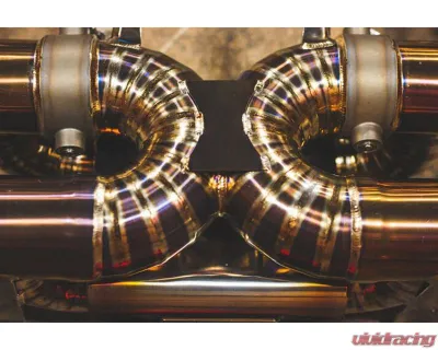 Valvetronic Designs Double X-Pipe F1 Race Non-Valved Sport Exhaust w/ Race Free Flow Front Pipes McLaren 720S 2018-2022 - MAC.720S.F1.FF.TI