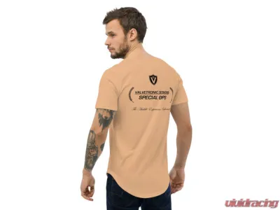 Valvetronic Designs Men's Curved Hem T-Shirt with Special OPS Logo, 100% Cotton, Regular Fit - 1352025_14278