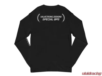 Valvetronic Designs Men's Champion Long Sleeve Shirt, 100% Cotton, Relaxed Fit, Logo Sleeve - 1544627_10584