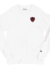 Valvetronic Designs Men's Champion Long Sleeve Shirt, 100% Cotton, Relaxed Fit, Logo Sleeve                                     - 1544627_10609 - Image 2