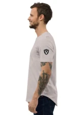Valvetronic Designs Men's Curved Hem T-Shirt White Cotton Regular Fit                                     - 2351167_12684 - Image 5