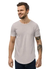 Valvetronic Designs Men's Curved Hem T-Shirt - White Cotton, Regular Fit, Lightweight                                     - 2351167_12688 - Image 2