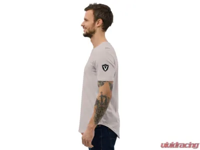 Valvetronic Designs Men's Curved Hem T-Shirt - White Cotton, Regular Fit, Lightweight - 2351167_12688