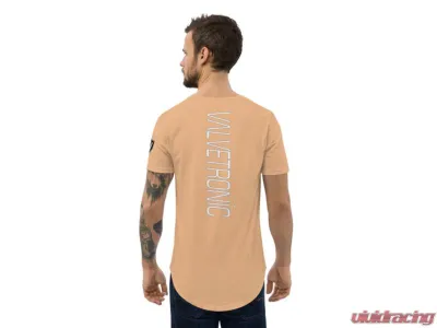 Valvetronic Designs Men's Curved Hem T-Shirt White - 100% Cotton, Regular Fit - 2351167_14279