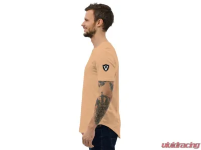 Valvetronic Designs Men's Curved Hem T-Shirt White - 100% Cotton, Regular Fit - 2351167_14279