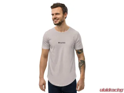 Valvetronic Designs Men's Curved Hem T-Shirt - White Logo, 100% Cotton, Regular Fit - 4452868_12687