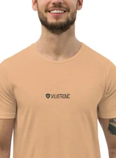 Valvetronic Designs Men's Curved Hem T-Shirt - White Logo, 100% Cotton, Regular Fit                                     - 4452868_14278 - Image 2