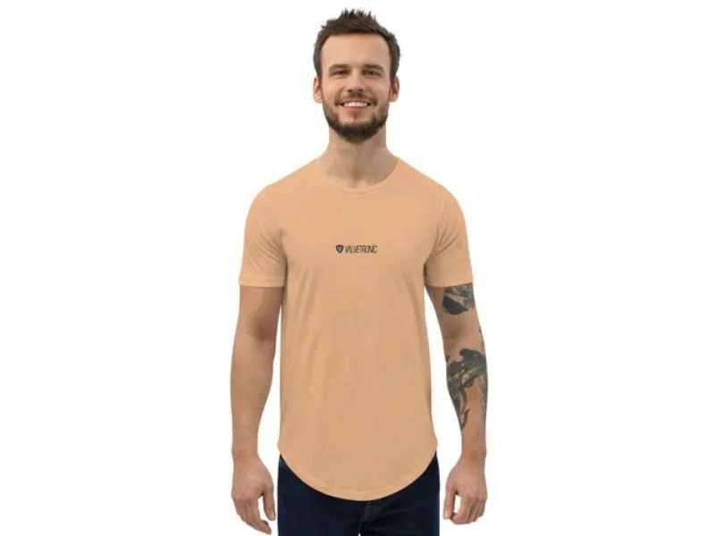 Valvetronic Designs Men's Curved Hem T-Shirt White Logo - 4452868_14279