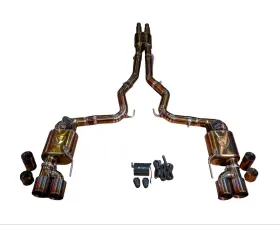 Valvetronic Designs Valved Catback Exhaust System for Ford Mustang GT S550/S650, 5.0L, Titanium Tips