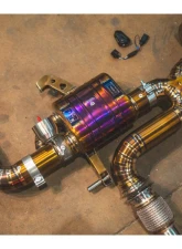 Valvetronic Designs 6AL-4V Titanium True F1 Non Valved Exhaust System w/ Race Free Flow Headers Audi R8 V10 5.2 2017-2024                                     - AUD.R8.V10.GEN2.F1.FFH.TI - Image 4
