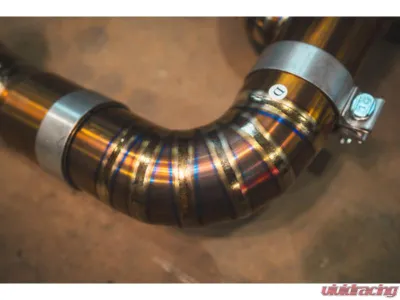 Valvetronic Designs 6AL-4V Titanium True F1 Non Valved Exhaust System w/ Race Free Flow Headers Audi R8 V10 5.2 2017-2024 - AUD.R8.V10.GEN2.F1.FFH.TI