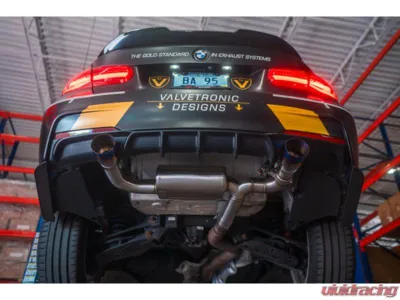 Valvetronic Designs 2 Carbon Fiber 1x1 3.5" Outlet Tips Valved Sport Exhaust System (Axleback) F chassis BMW F30 | F22 | F36 | F32 2012-2019 - BMW.F.VSES.BR.RC