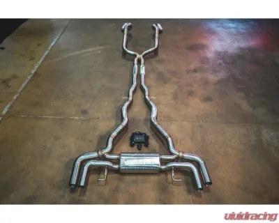 Valvetronic Designs Brushed Valved Sport Exhaust System w/ Free Flow Race Front Pipes BMW Alpina B8 | M850i 2018-2024 - BMW.G16.VSES.FF.BR