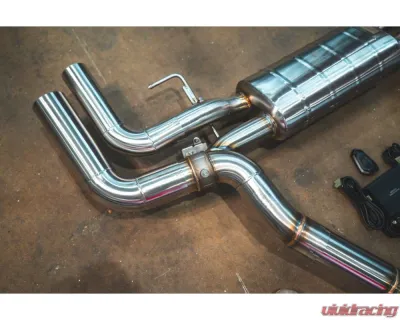 Valvetronic Designs Brushed Valved Sport Exhaust System w/ Free Flow Race Front Pipes BMW Alpina B8 | M850i 2018-2024 - BMW.G16.VSES.FF.BR