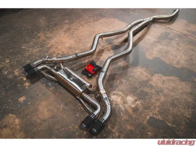 Valvetronic Designs Valved Sport Exhaust System for BMW F90 M5 2018-2023, 3.5" Titanium Tips - BMW.G20.M340i.VSES.TI.TIBRT