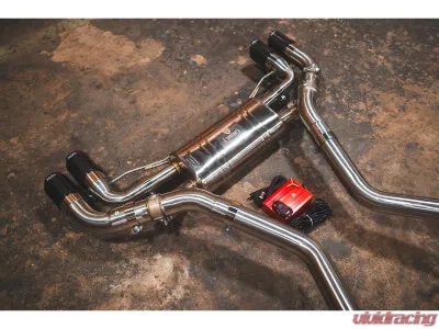 Valvetronic Designs Valved Sport Exhaust System for BMW F90 M5 2018-2023, 3.5" Titanium Tips - BMW.G20.M340i.VSES.TI.TIBRT