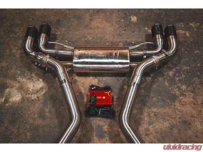 Valvetronic Designs Valved Sport Exhaust System for BMW F90 M5 2018-2023, 3.5" Titanium Tips - BMW.G20.M340i.VSES.TI.TIBRT