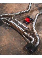 Valvetronic Designs Valved Sport Exhaust System for BMW F90 M5 2018-2023, 3.5" Titanium Tips                                     - BMW.G20.M340i.VSES.TI.TIBRT - Image 6