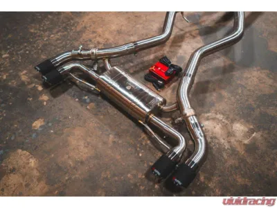 Valvetronic Designs Valved Sport Exhaust System for BMW F90 M5 2018-2023, 3.5" Titanium Tips - BMW.G20.M340i.VSES.TI.TIBRT