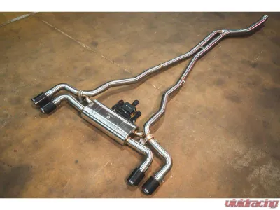 Valvetronic Designs Brushed Steel Tips Stainles-Steel Valved Sport Exhaust System BMW G30 530i | 540i 2017-2024 - BMW.G30.530i.VSES.BR.RC
