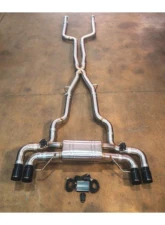 BMW Valvetronic Designs 4" Brushed Steel Titanium Valved Exhaust System for G30 M550i 2017-2023                                     - BMW.G30.M550i.VSES.TI.TIBRT - Image 12