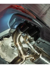 BMW Valvetronic Designs 4" Brushed Steel Titanium Valved Exhaust System for G30 M550i 2017-2023                                     - BMW.G30.M550i.VSES.TI.TIBRT - Image 11