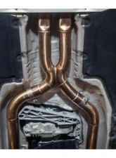 BMW Valvetronic Designs 4" Brushed Steel Titanium Valved Exhaust System for G30 M550i 2017-2023                                     - BMW.G30.M550i.VSES.TI.TIBRT - Image 12