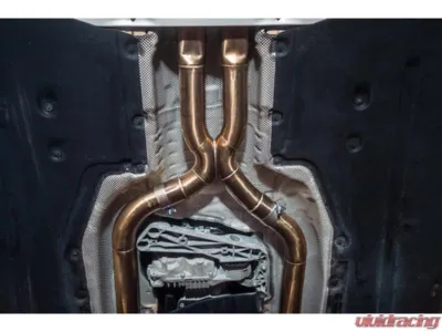 BMW Valvetronic Designs 4" Brushed Steel Titanium Valved Exhaust System for G30 M550i 2017-2023 - BMW.G30.M550i.VSES.TI.TIBRT