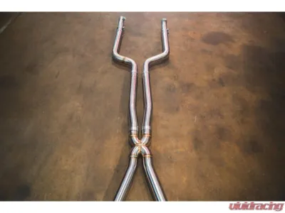 BMW Valvetronic Designs 4" Brushed Steel Titanium Valved Exhaust System for G30 M550i 2017-2023 - BMW.G30.M550i.VSES.TI.TIBRT