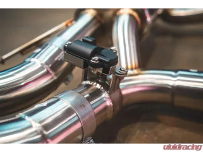 BMW Valvetronic Designs 4" Brushed Steel Titanium Valved Exhaust System for G30 M550i 2017-2023 - BMW.G30.M550i.VSES.TI.TIBRT