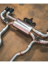 BMW Valvetronic Designs 4" Brushed Steel Titanium Valved Exhaust System for G30 M550i 2017-2023                                     - BMW.G30.M550i.VSES.TI.TIBRT - Image 7