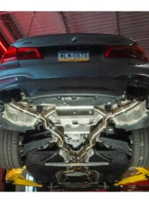 BMW Valvetronic Designs 4" Brushed Steel Titanium Valved Exhaust System for G30 M550i 2017-2023                                     - BMW.G30.M550i.VSES.TI.TIBRT - Image 9