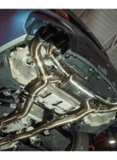 BMW Valvetronic Designs 4" Brushed Steel Titanium Valved Exhaust System for G30 M550i 2017-2023                                     - BMW.G30.M550i.VSES.TI.TIBRT - Image 10