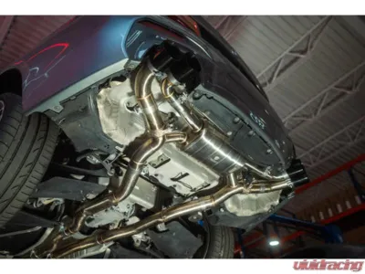 BMW Valvetronic Designs 4" Brushed Steel Titanium Valved Exhaust System for G30 M550i 2017-2023 - BMW.G30.M550i.VSES.TI.TIBRT