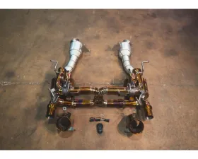 Valvetronic Designs Valved Sport Exhaust System Sport 200 Cell Catted Test Pipes Ferrari 458 Speciale 2013-2015