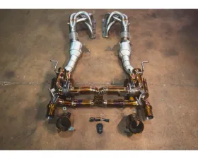 Valvetronic Designs Valved Sport Exhaust System Sport 200 Cell Catted Test Pipes + F1 Race headers Ferrari 458 Speciale 2013-2015