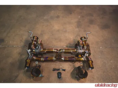 Valvetronic Designs Valved Sport Exhaust System Sport 200 Cell Catted Test Pipes + F1 Race headers Ferrari 458 Speciale 2013-2015 - FER.458S.VSES.2CCH.TI