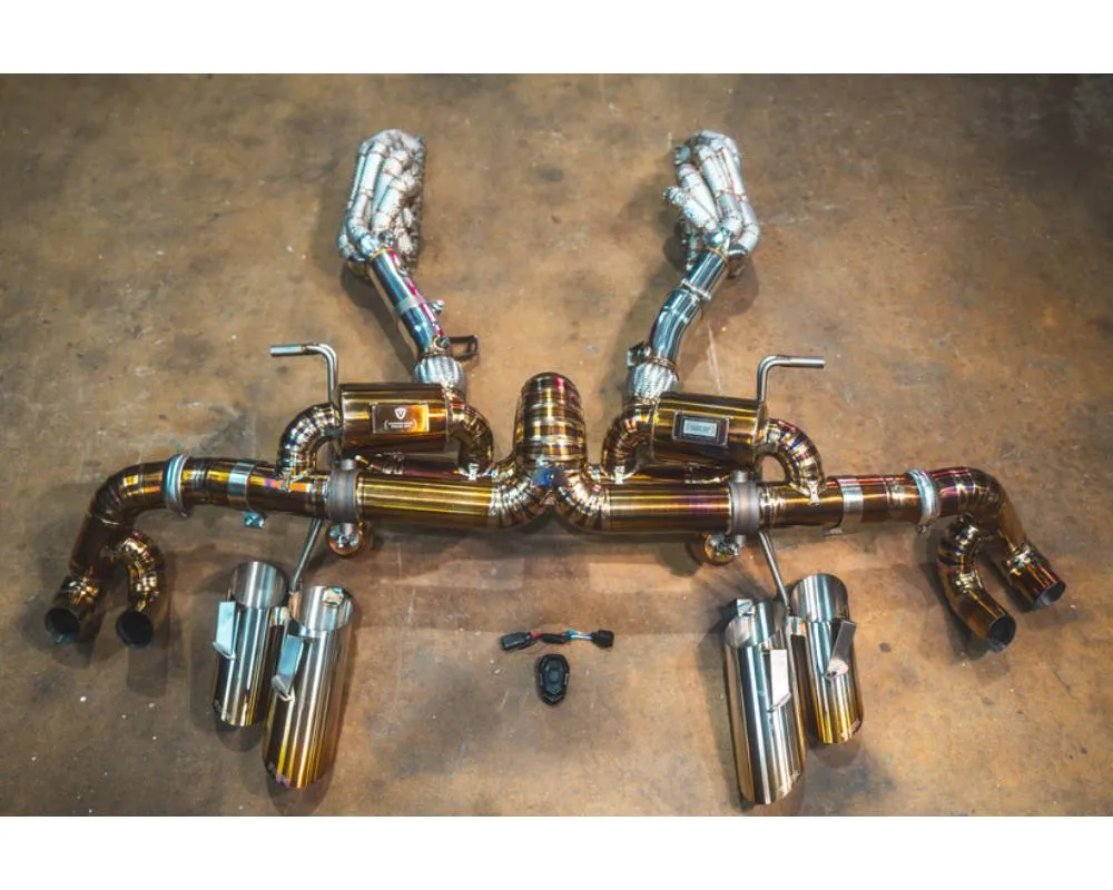 Valvetronic Designs Valved Sport Exhaust System w/ Free Flow Race Headers Lamborghini Huracan 2015-2020 - LAM.HUR.VSES.FF.AG
