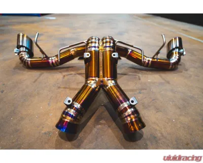 Valvetronic Designs Titanium Race Exhaust System w/ Free Flow Race Front Pipes Mclaren 570S | 540C | 620R 2015-2022 - MAC.570S.F1.FF.TI
