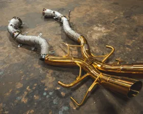Valvetronic Designs Sport Exhaust System RACE free flow front pipes Mclaren P1 2014-2015