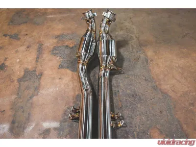 Valvetronic Designs Brushed T304 Stainless Steel Valved Sport Exhaust System Free Flow Race Front Pipes Mercedes-Benz E63 AMG W212 2009-2013 - MER.W212.E63.VSES.FF.BR