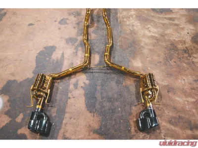 Valvetronic Designs Grade 5 Titanium Valved Sport Exhaust System Free Flow Race Front Pipes Mercedes-Benz E63 AMG W212 2009-2013 - MER.W212.E63.VSES.FF.TI