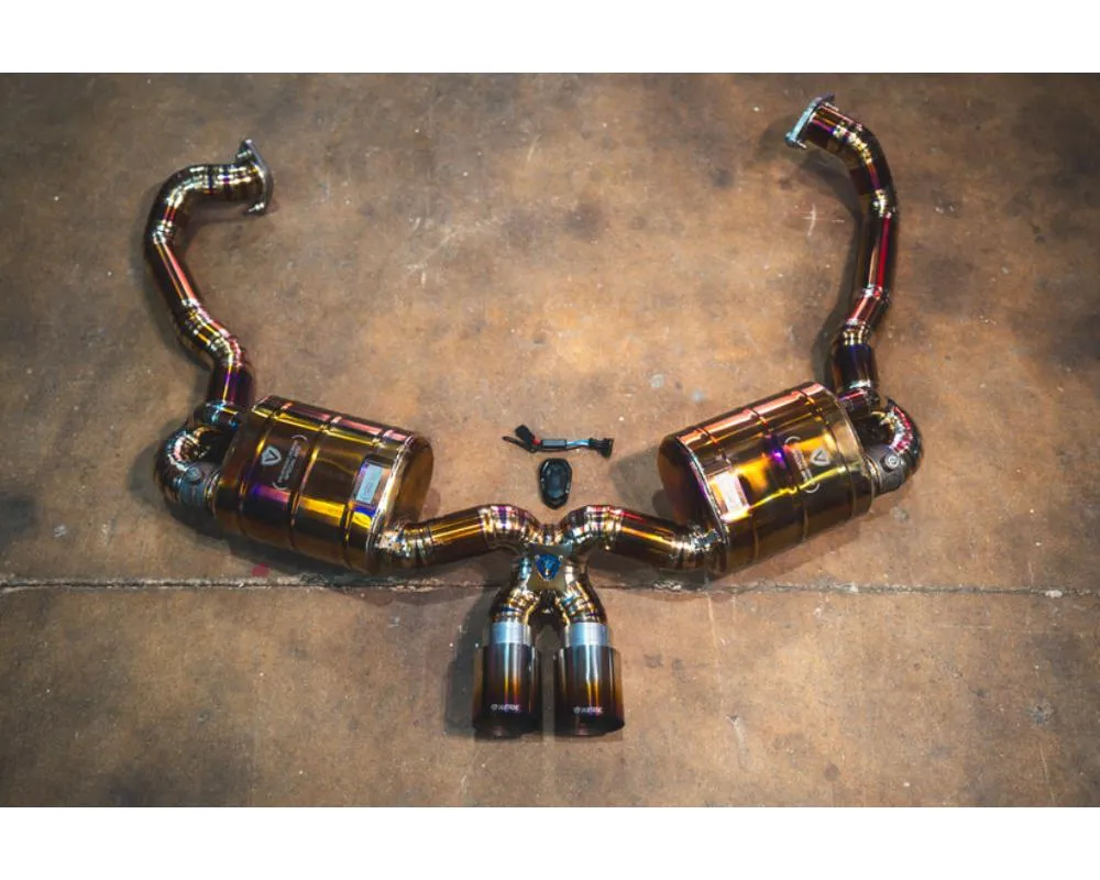 Valvetronic Designs Anodized Gold Valved Sport Exhaust System w/ Free Flow Race Front Pipes Porsche Cayman | Boxster 2012-2016 - POR.981.VSES.FFH.AG