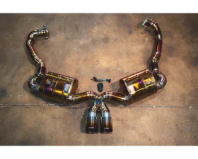 Valvetronic Designs Anodized Gold Valved Sport Exhaust System w/ Free Flow Race Front Pipes Porsche Cayman | Boxster 2012-2016