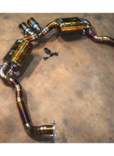 Valvetronic Designs Anodized Gold Valved Sport Exhaust System w/ Free Flow Race Front Pipes Porsche Cayman | Boxster 2012-2016                                     - POR.981.VSES.FFH.AG - Image 4